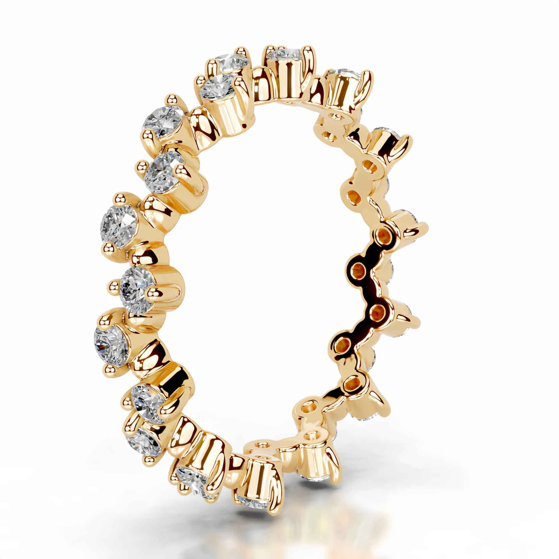 Lace Halo Eternity Moissanite Ring