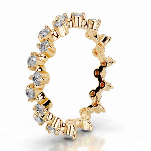 Lace Halo Eternity Moissanite Ring