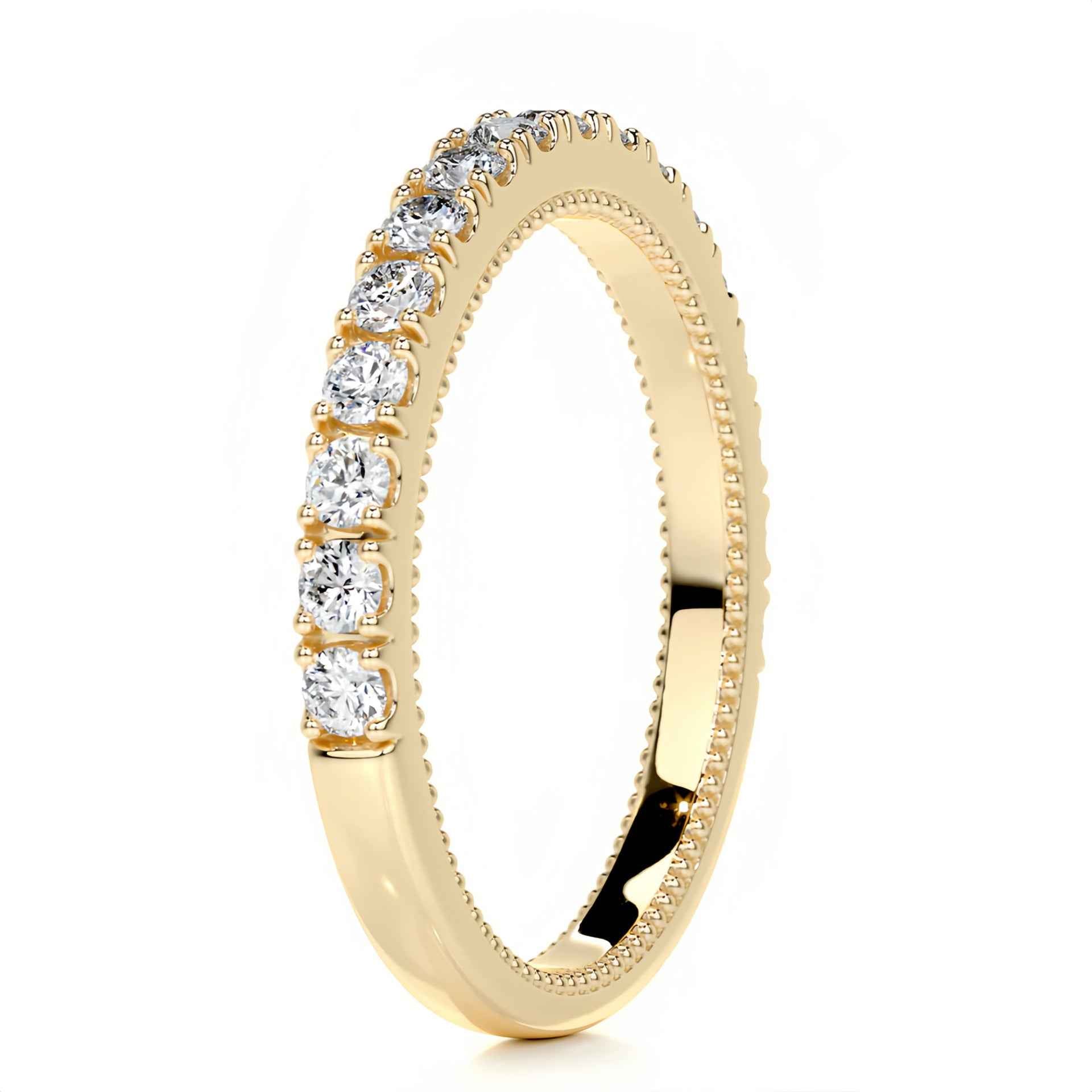 Stella Milgrain Eternity Moissanite Ring