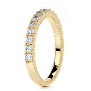 Stella Milgrain Eternity Moissanite Ring