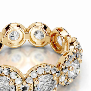 Stella Halo Eternity Moissanite Ring