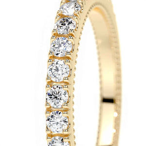 Stella Milgrain Eternity Moissanite Ring