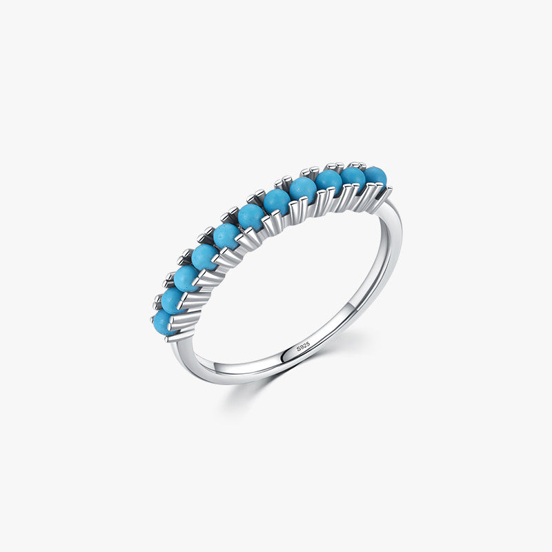 S925 sterling silver turquoise ring minimalist jewelry