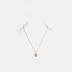 Handmade 5A Zircon Lucky Egg Pendant on O-Link Chain