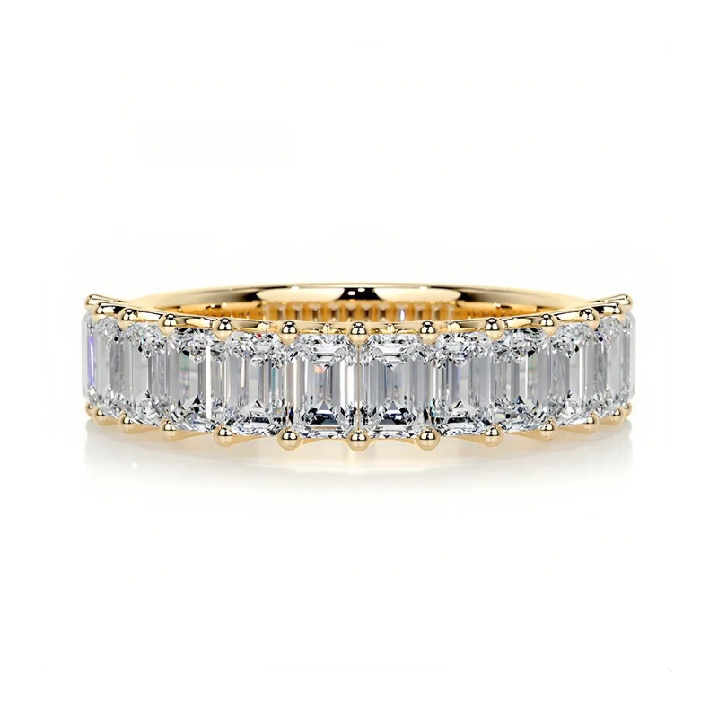 Deco Eternity | Moissanite Half Eternity Ring