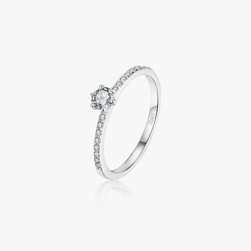 S925 Sterling Silver Ring, Recycled Sterling Silver Ring, 5A Cubic Zirconia Ring, Colored Zircon Ring