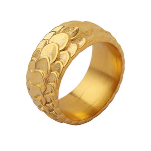 Titanium steel 18K gold plated geometric stripe ring on hand, Close-up of horizontal striped design on gold plated ring, Luxury gift box with 18K gold titanium steel jewelry, Water-resistant gold plated ring with recycled titanium steel,Two-year guarantee hypoallergenic gold tone ring