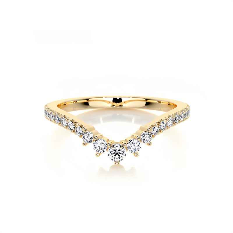 V-Radiance Moissanite Curved Ring