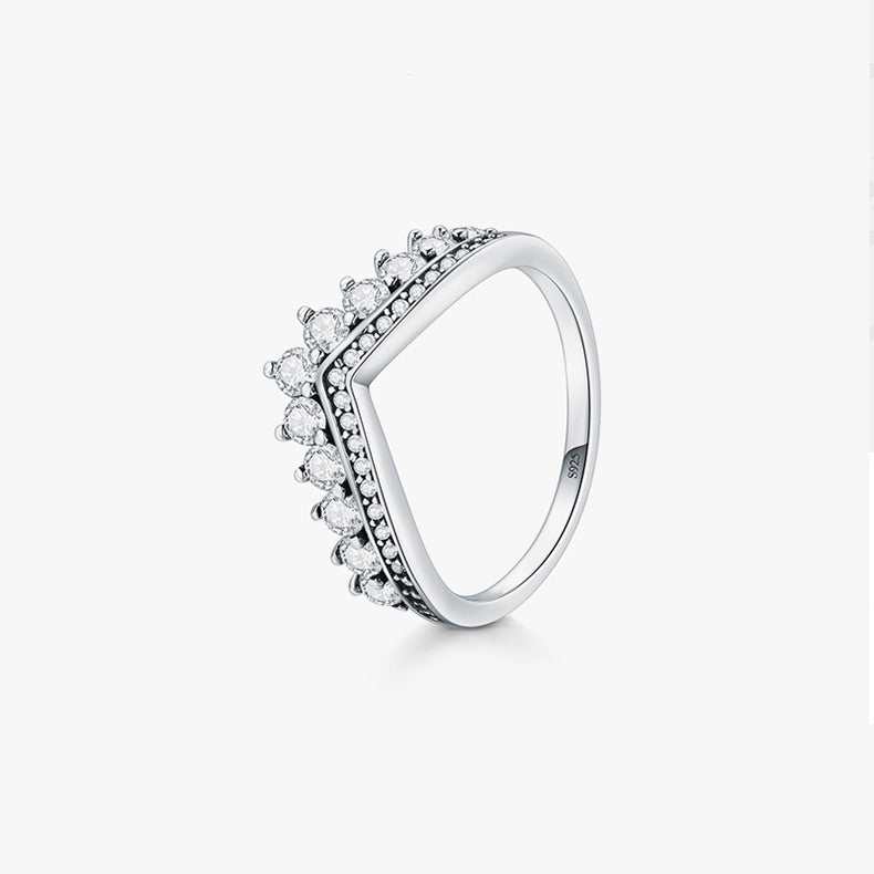 S925 Sterling Silver Ring, Recycled Sterling Silver Ring, 5A Cubic Zirconia Ring