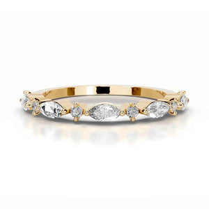 Duality | Moissanite Half Eternity Ring