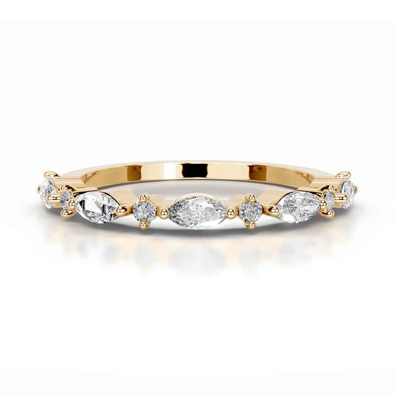 Duality | Moissanite Half Eternity Ring
