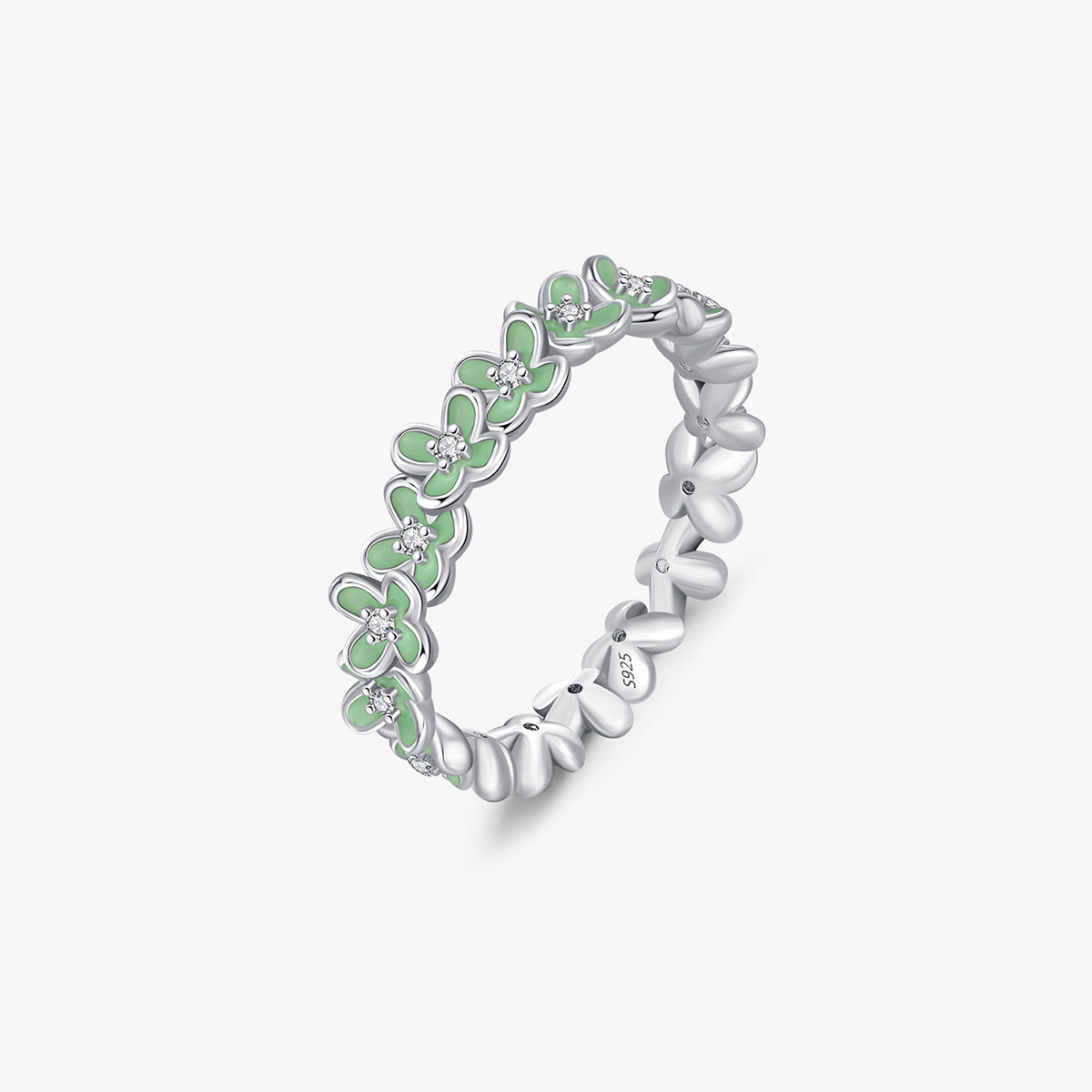 S925 Sterling Silver Ring, Recycled Sterling Silver Ring, 5A Cubic Zirconia Ring, Colored Zircon Ring