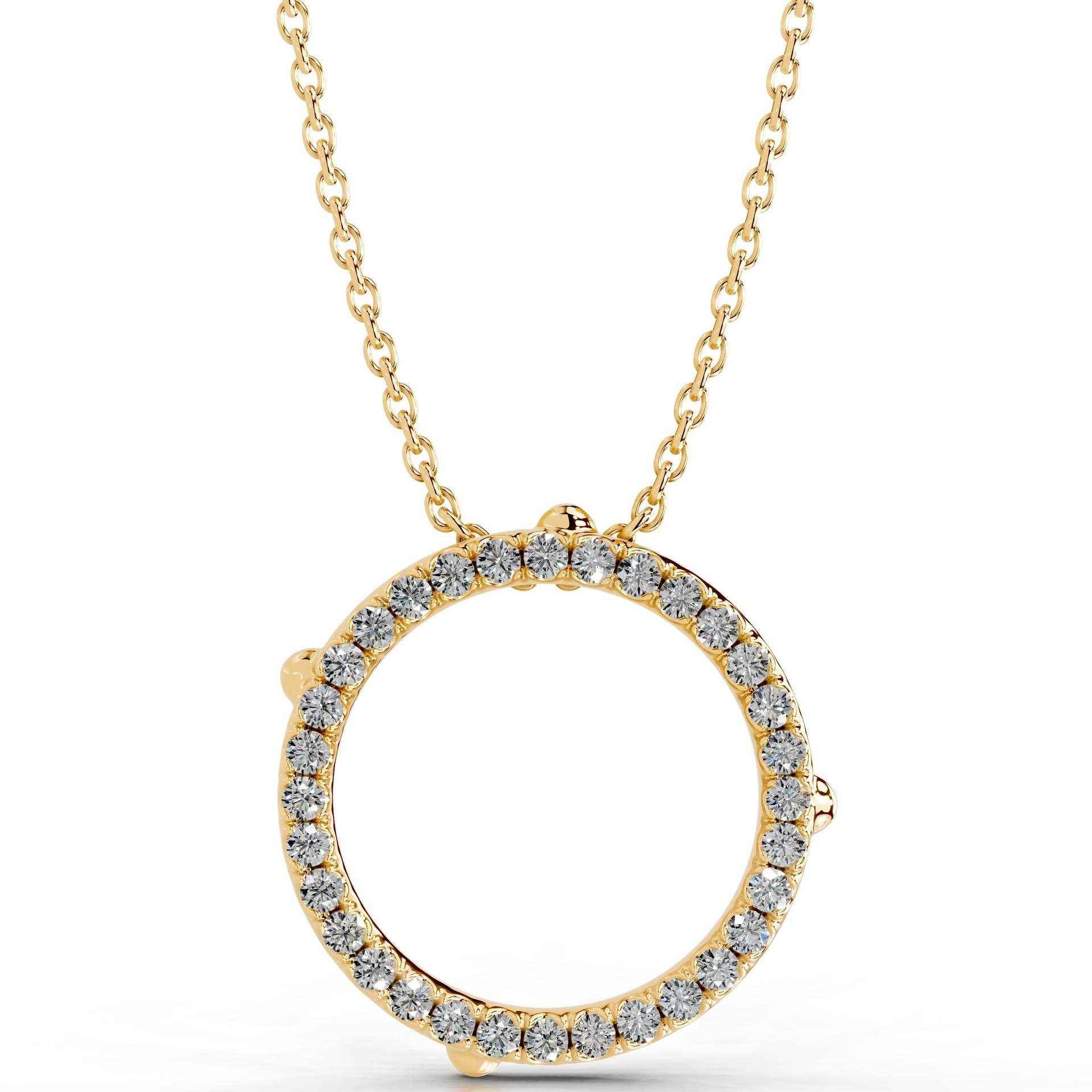 S925 Silver Chain with 18K Gold Plating and Moissanite Pendant