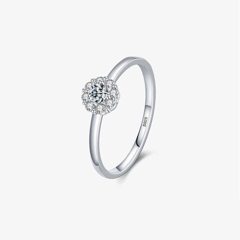 S925 Sterling Silver Ring, Recycled Sterling Silver Ring, 5A Cubic Zirconia Ring, Colored Zircon Ring