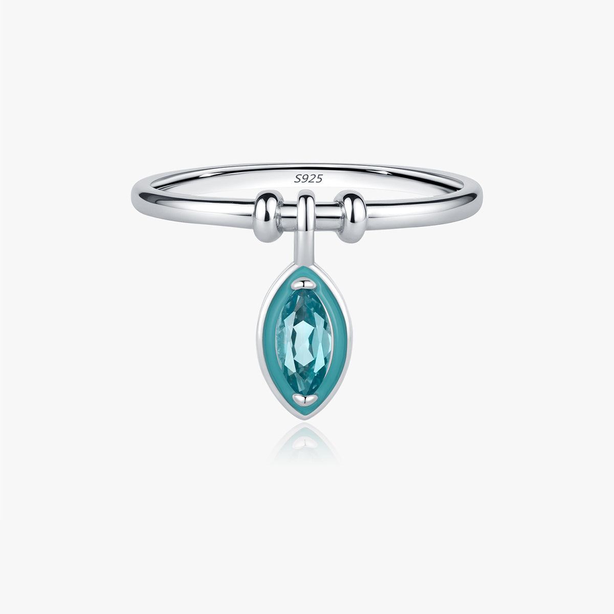 S925 Sterling Silver Ring, Recycled Sterling Silver Ring, 5A Cubic Zirconia Ring, Colored Zircon Ring