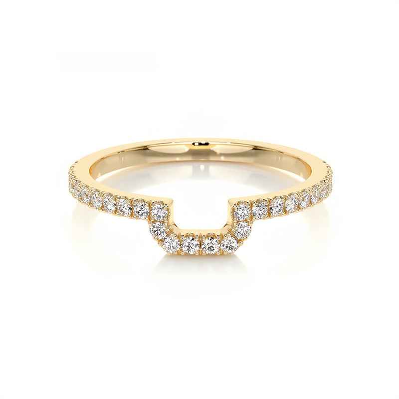 Arc Embrace Moissanite Curved Ring