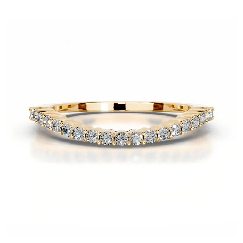 Stellar Band | Moissanite Eternity Band Curved Ring