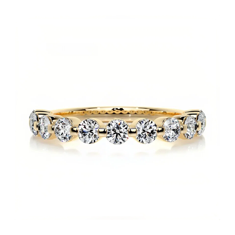 Lumina Eterna | Moissanite Half-Eternity Ring