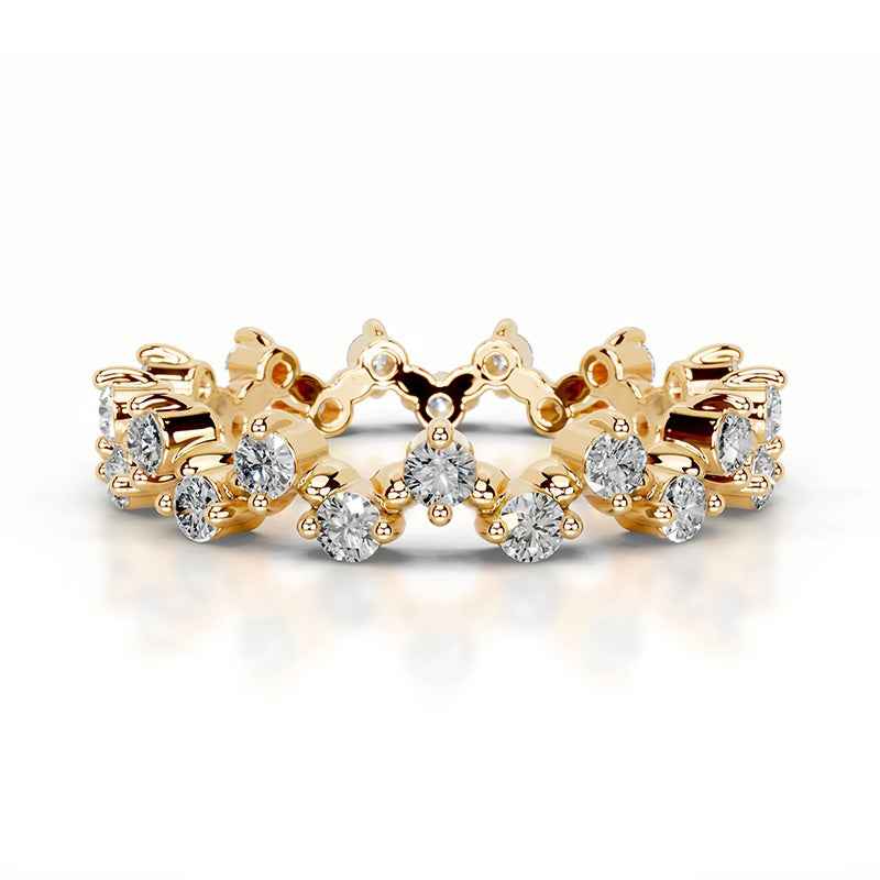 Lace Halo Eternity Moissanite Ring