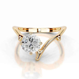 Arbor Spark  Curved Moissanite Solitaire Ring