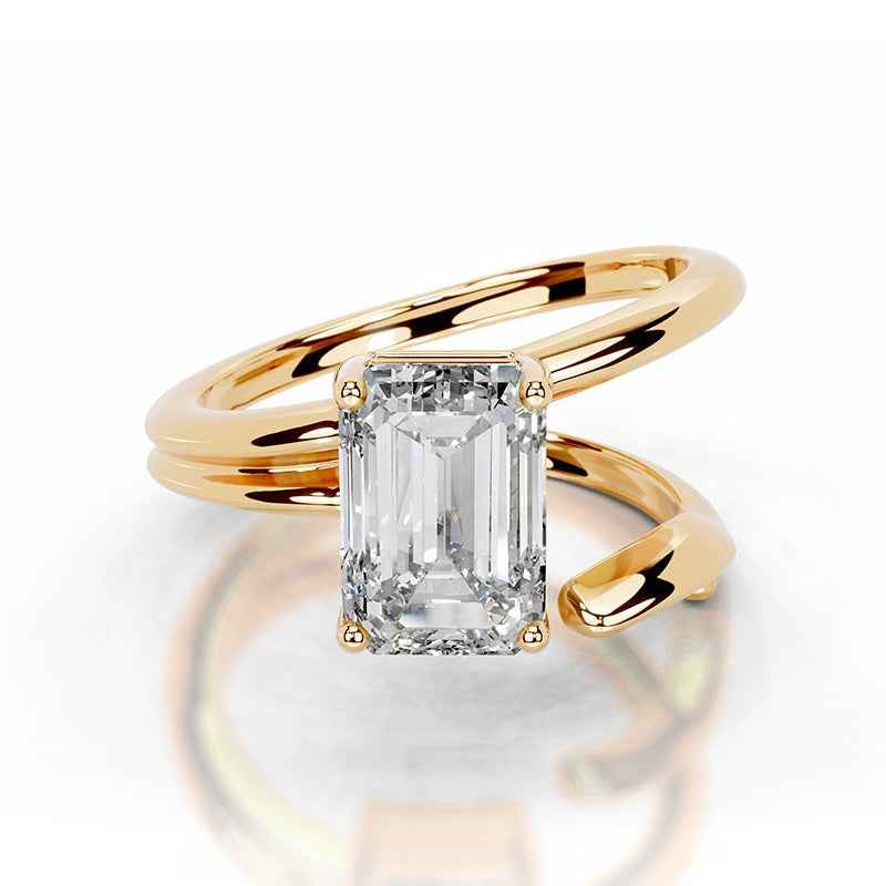 Interlaced Elegance Delicacy Moissanite Solitaire Ring