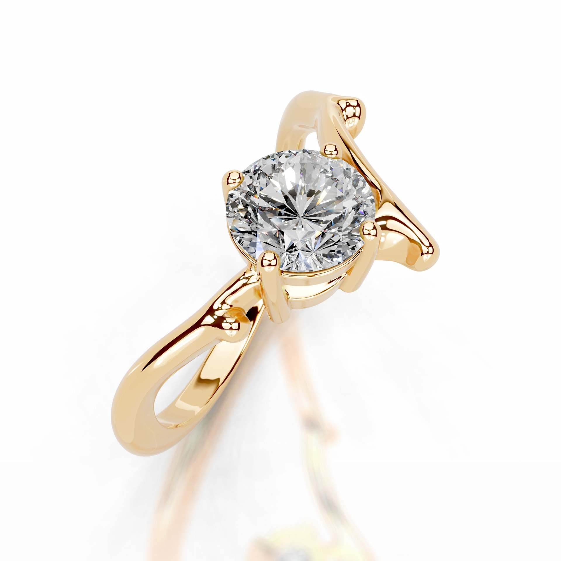 Arbor Spark  Curved Moissanite Solitaire Ring