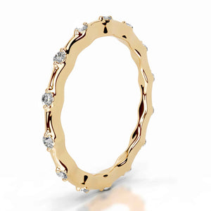 Ripple Flow Moissanite Ring