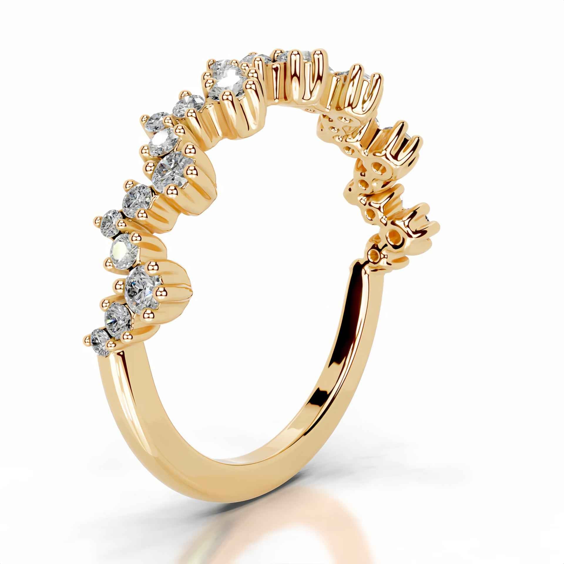 Crown Radiance Eternity Moissanite Ring