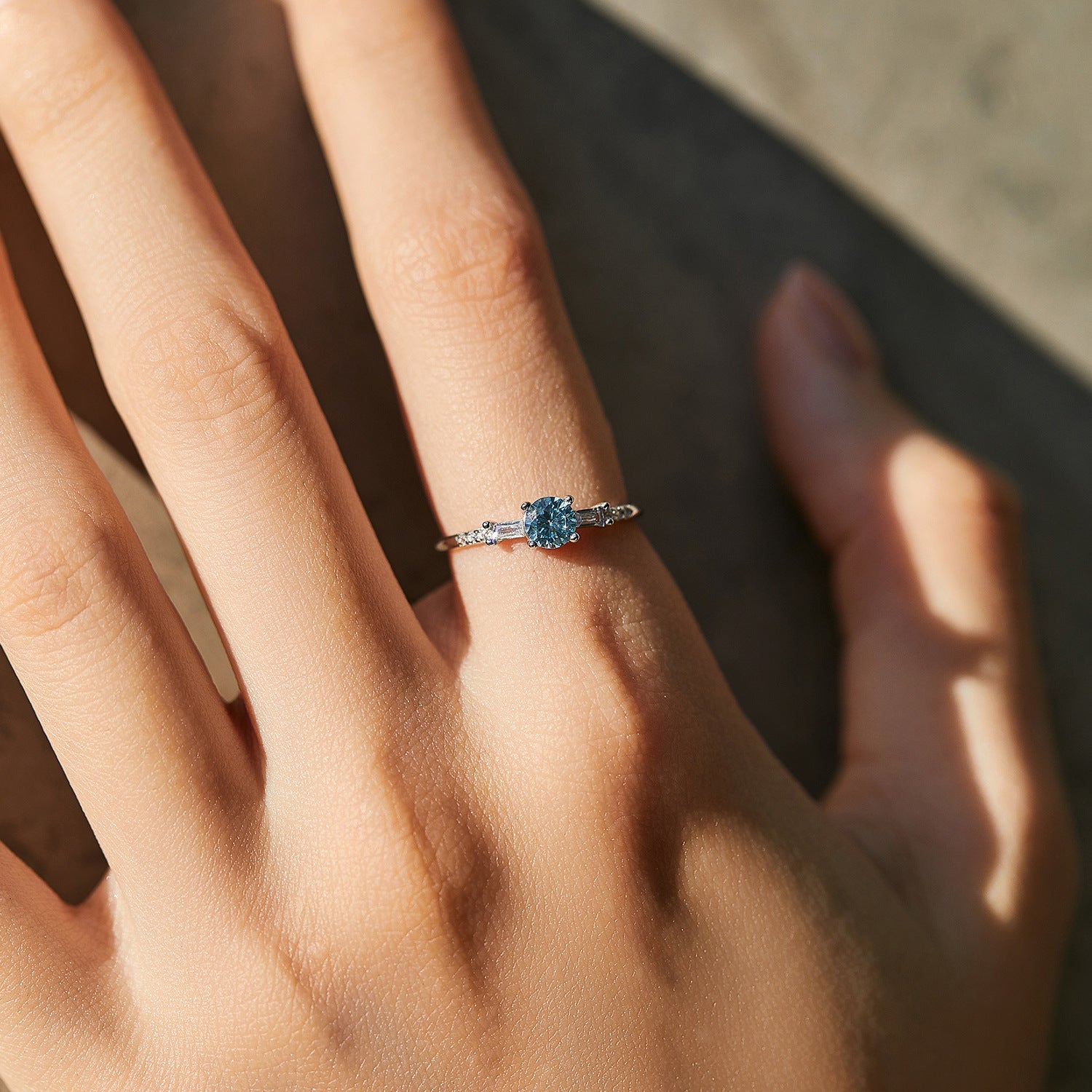 S925 Sterling Silver Ring, Recycled Sterling Silver Ring, 5A Cubic Zirconia Ring, Colored Zircon Ring