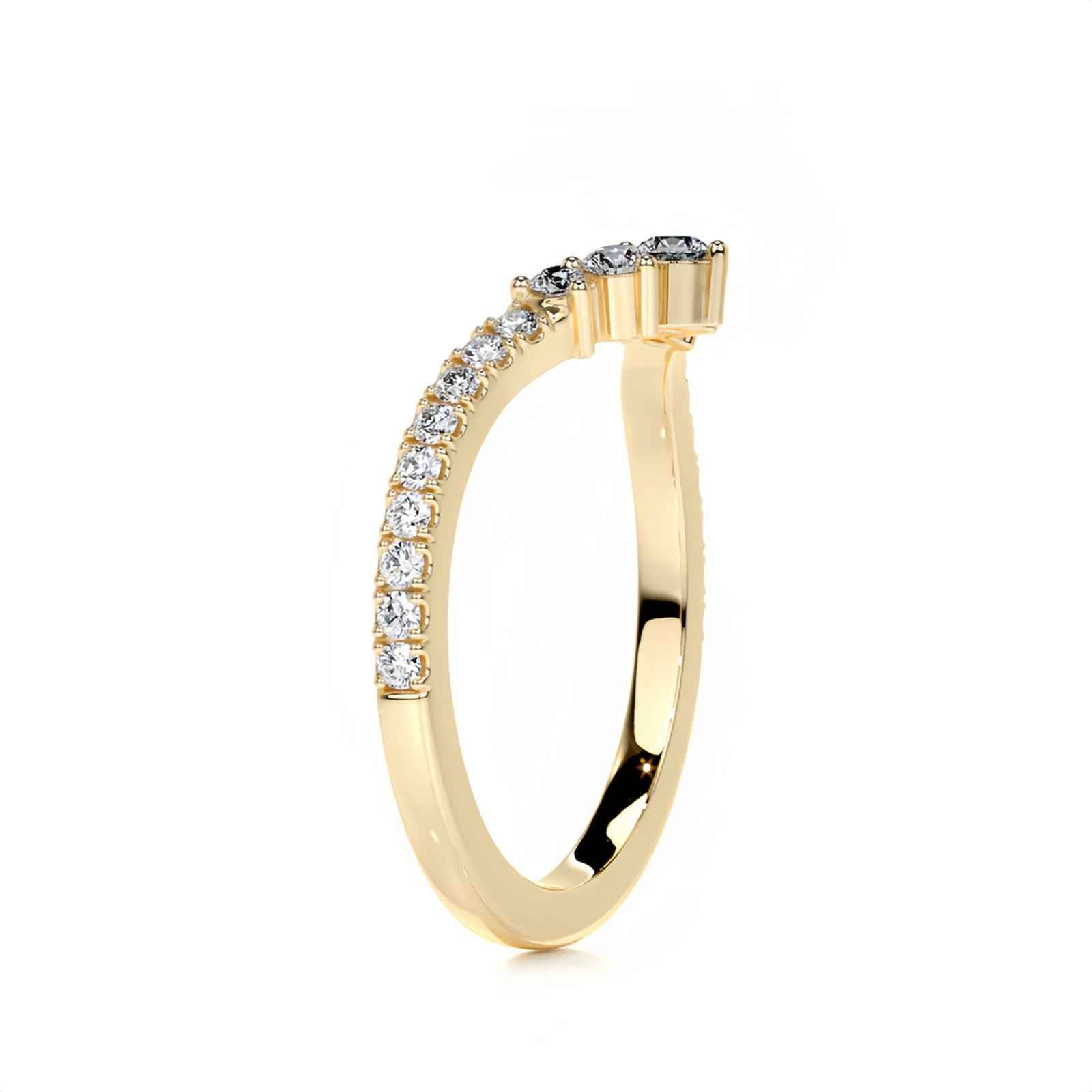 V-Radiance Moissanite Curved Ring