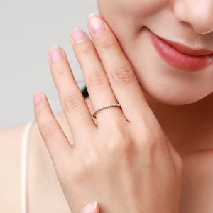 S925 Sterling Silver Ring, Recycled Sterling Silver Ring, 5A Cubic Zirconia Ring