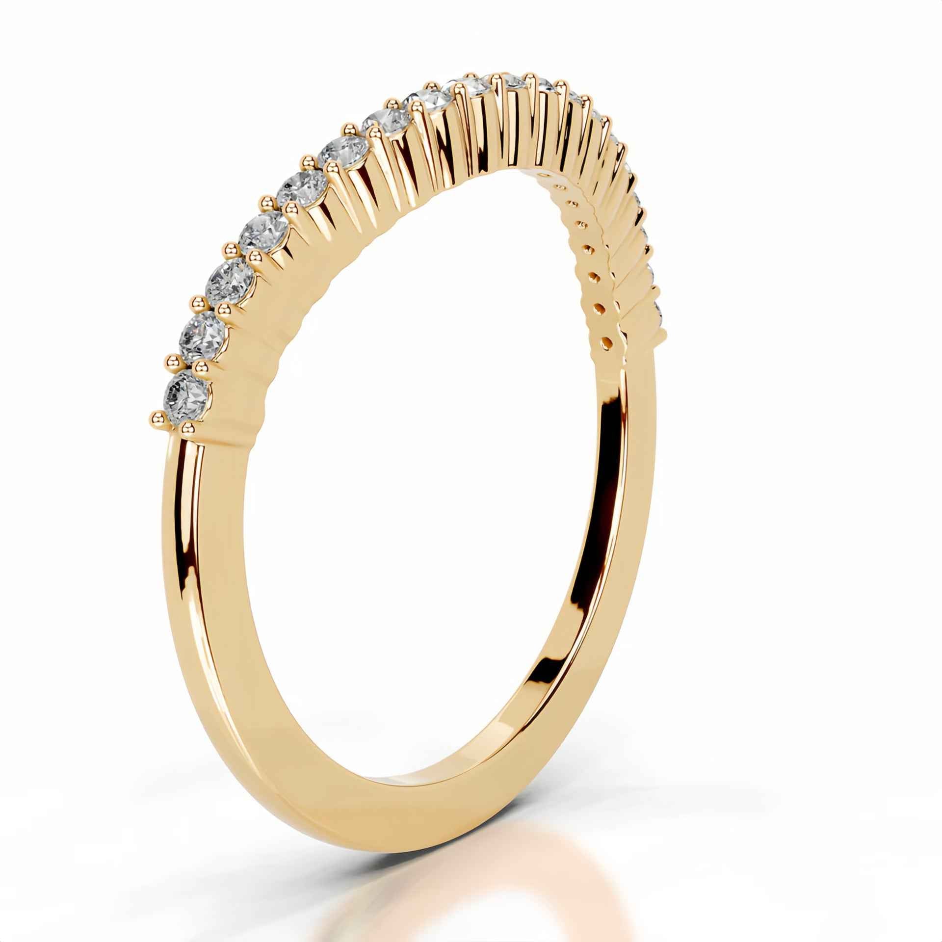 Stellar Band | Moissanite Eternity Band Curved Ring