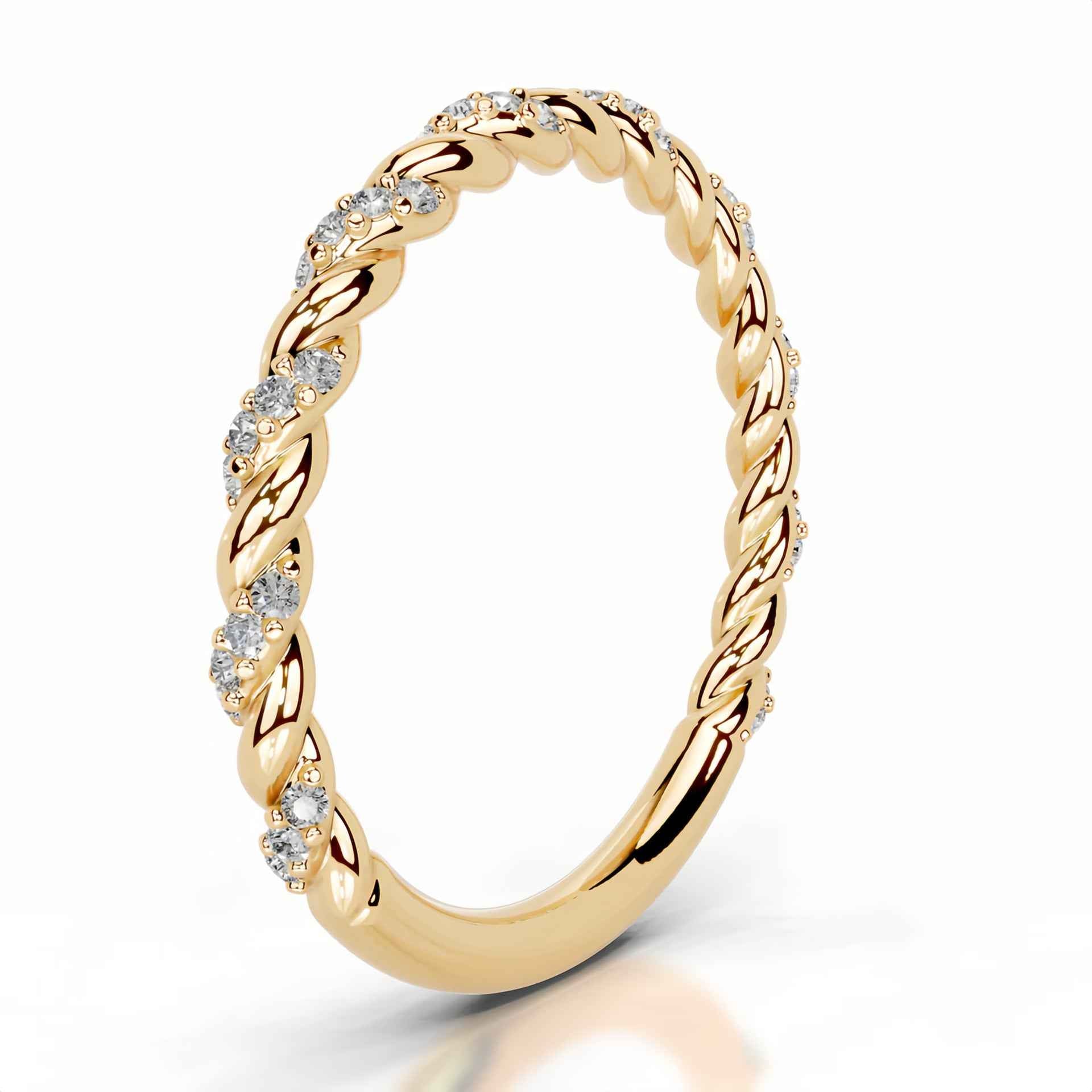 Sparkle Weave | Moissanite Stacking Ring