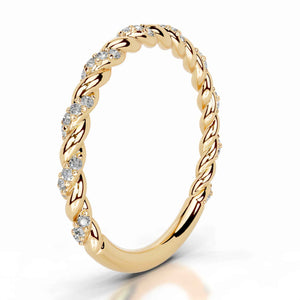 Sparkle Weave | Moissanite Stacking Ring