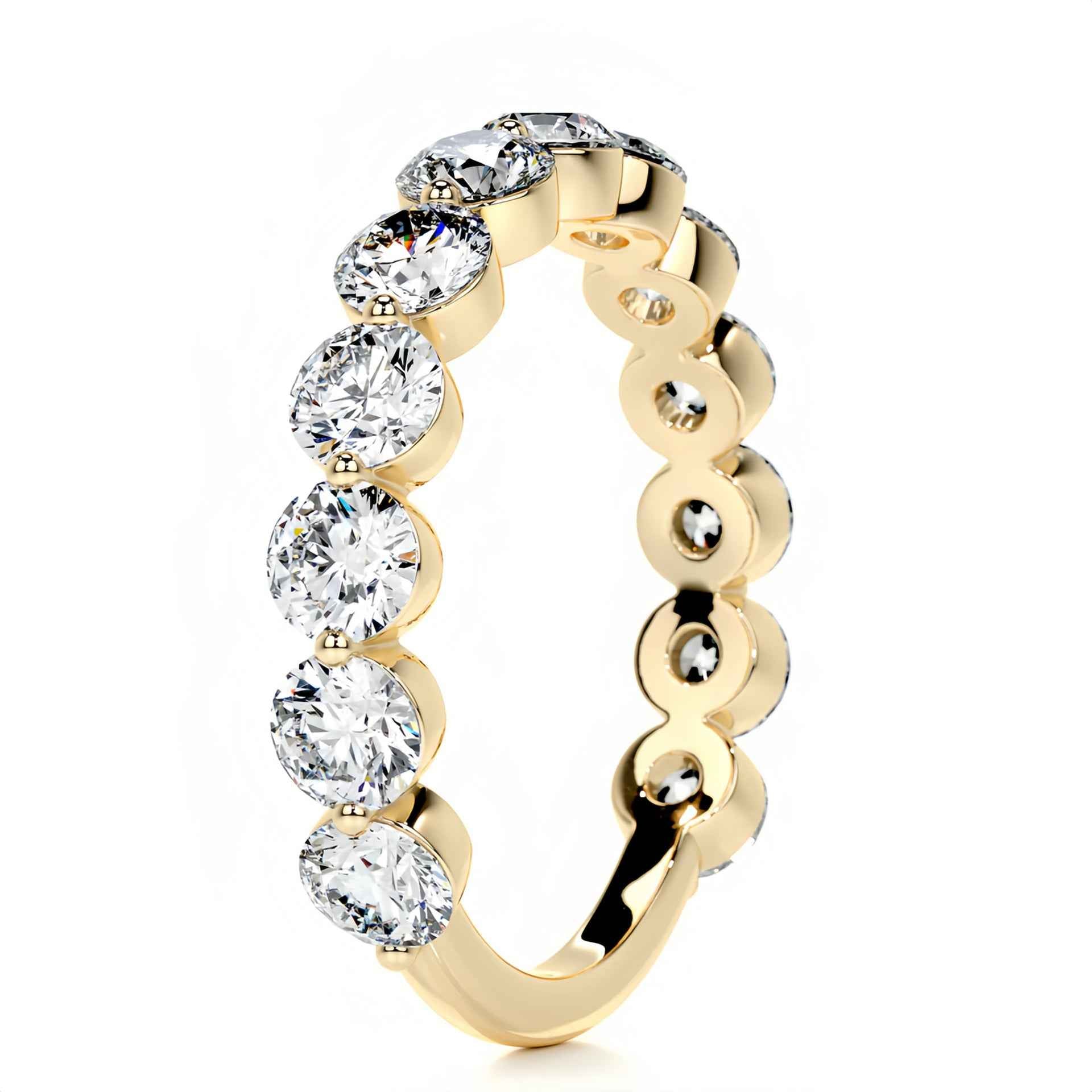 Eternal Halo | Moissanite Half-Eternity Ring