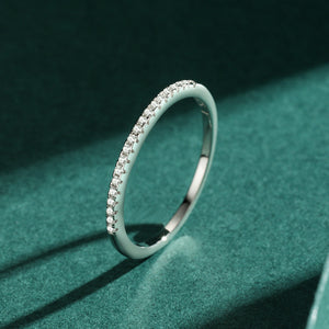 S925 Sterling Silver Ring, Recycled Sterling Silver Ring, 5A Cubic Zirconia Ring