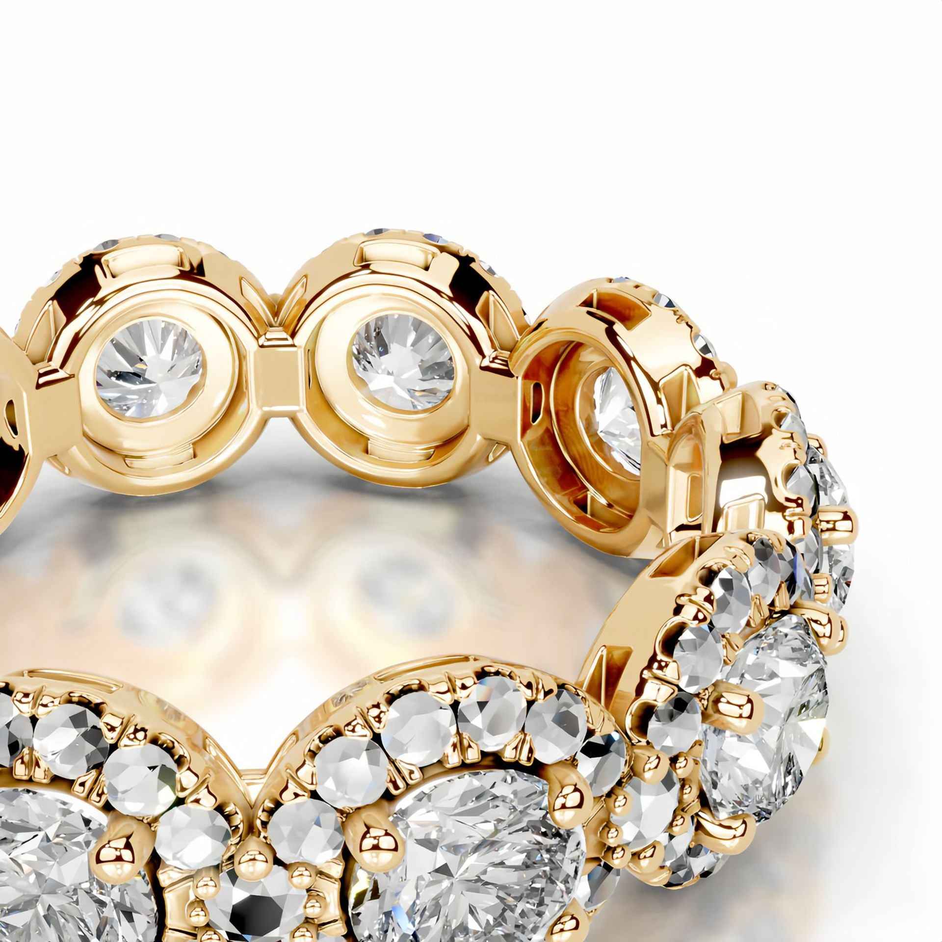 Stella Halo Eternity Moissanite Ring