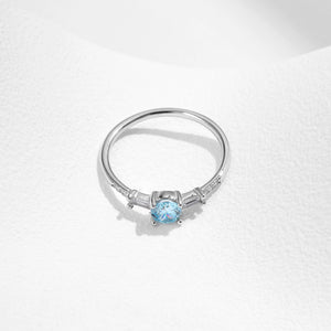 S925 Sterling Silver Ring, Recycled Sterling Silver Ring, 5A Cubic Zirconia Ring, Colored Zircon Ring