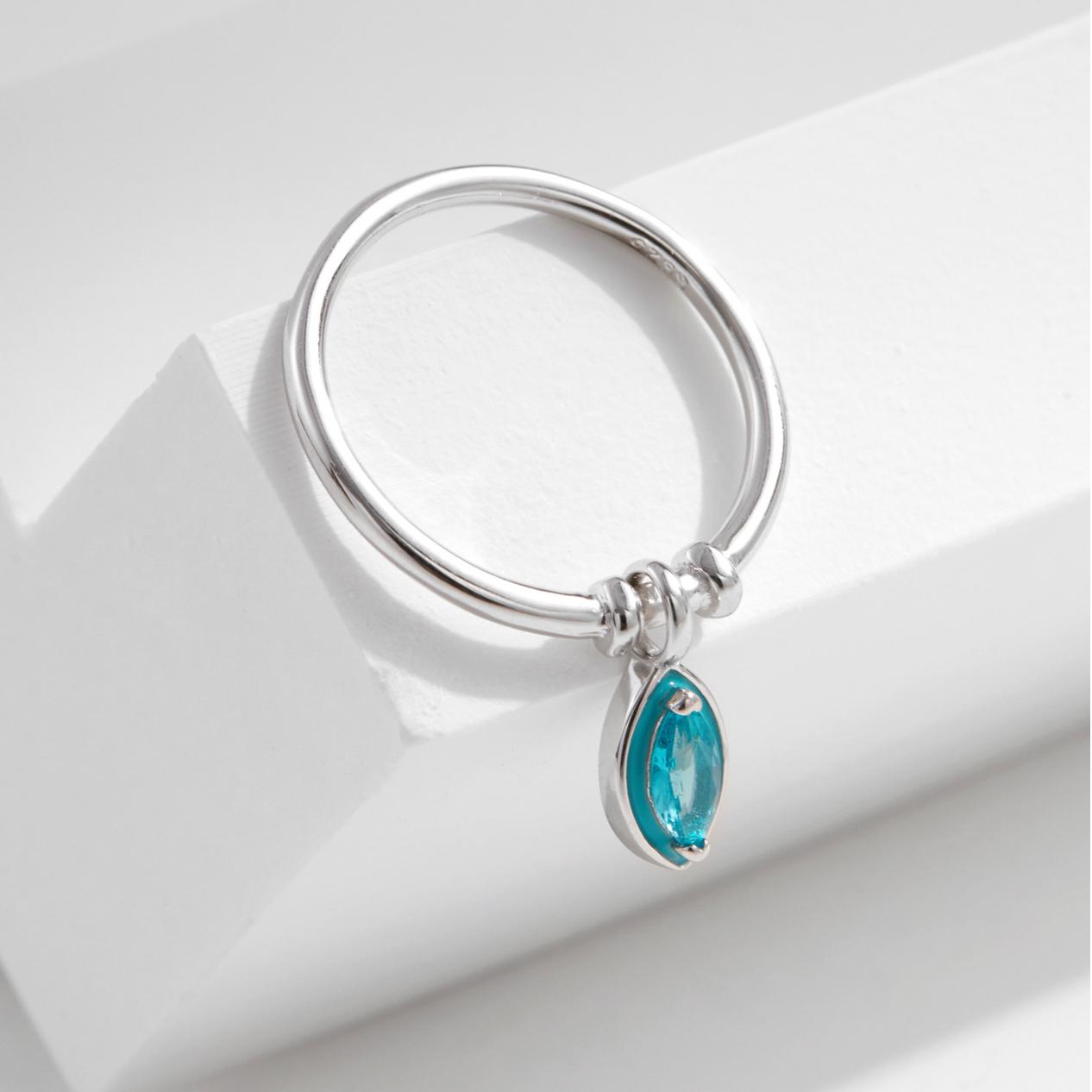 S925 Sterling Silver Ring, Recycled Sterling Silver Ring, 5A Cubic Zirconia Ring, Colored Zircon Ring