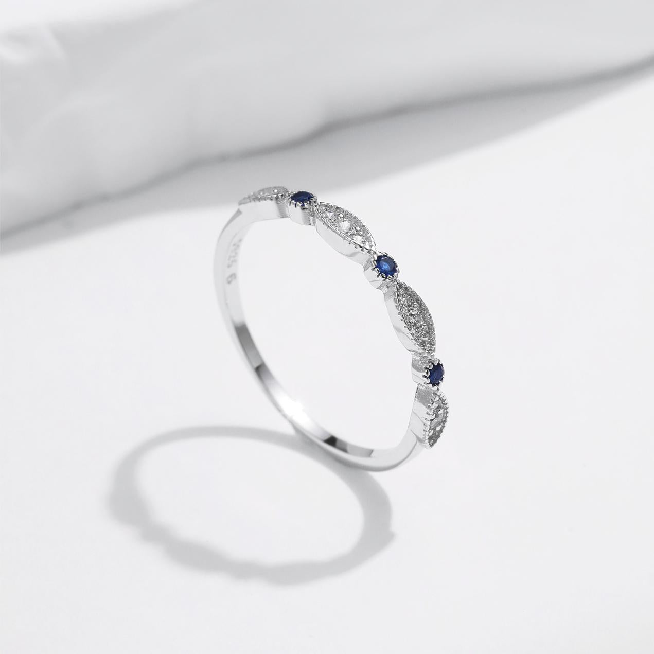 S925 Sterling Silver Ring, Recycled Sterling Silver Ring, 5A Cubic Zirconia Ring, Colored Zircon Ring