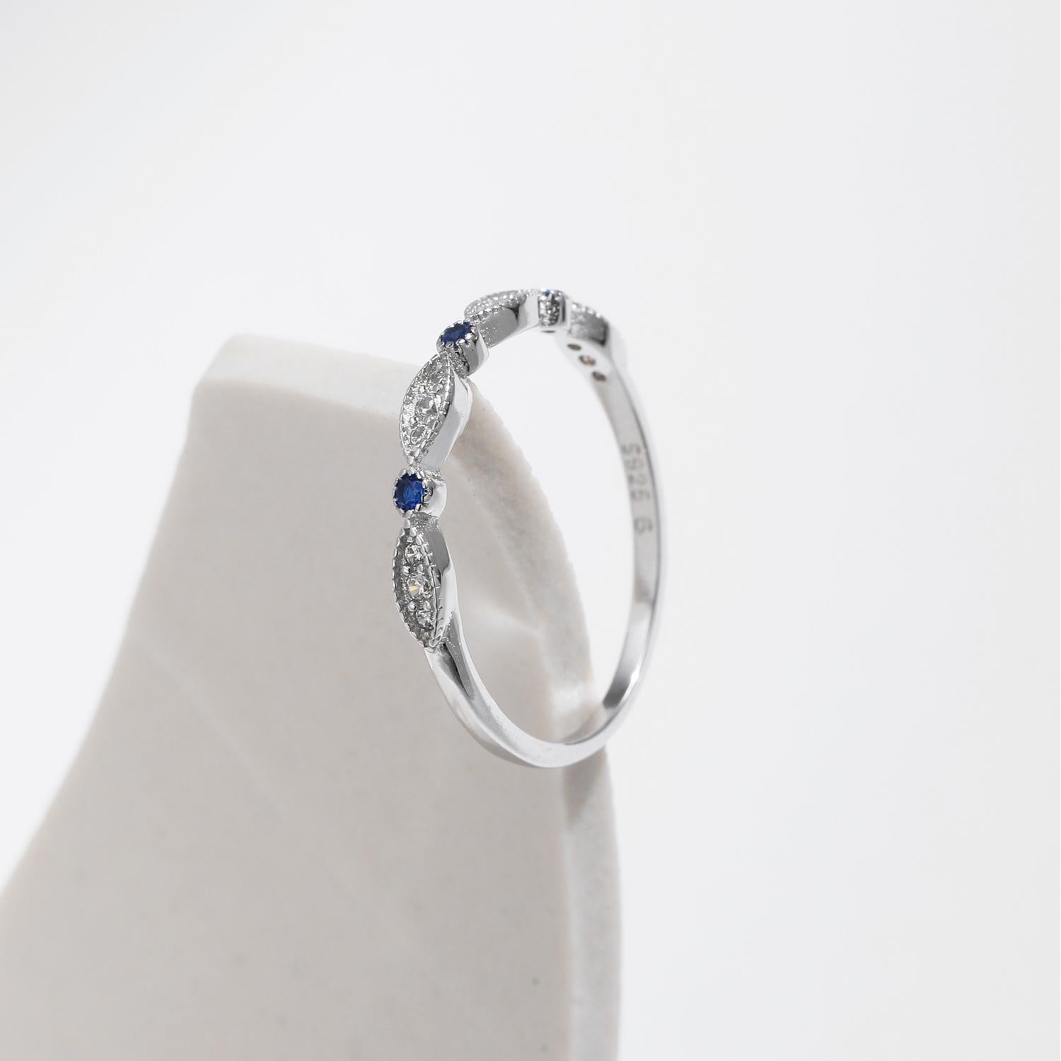 S925 Sterling Silver Ring, Recycled Sterling Silver Ring, 5A Cubic Zirconia Ring, Colored Zircon Ring