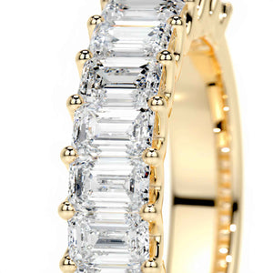 Deco Eternity | Moissanite Half Eternity Ring