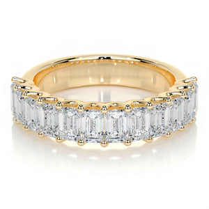 Deco Eternity | Moissanite Half Eternity Ring