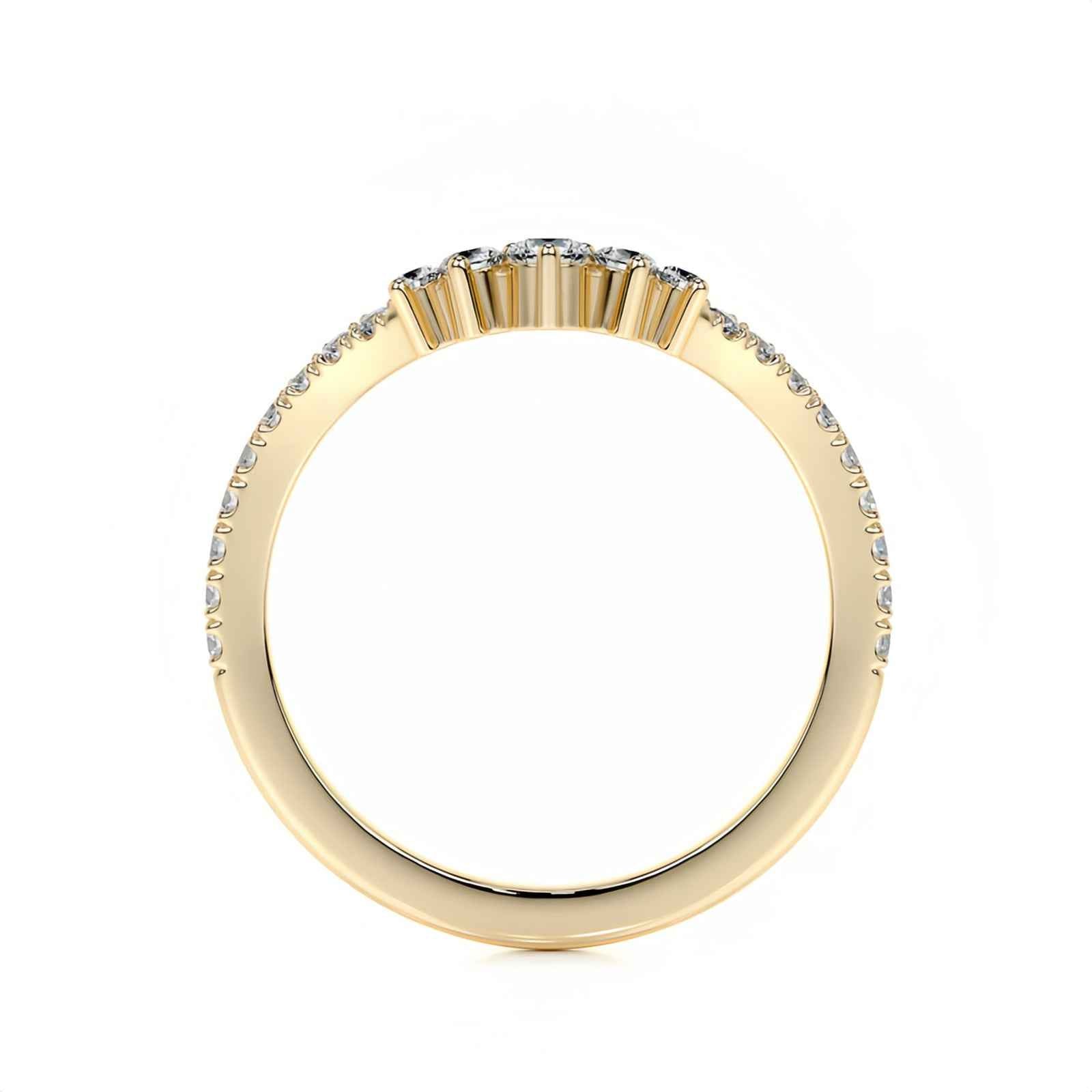 V-Radiance Moissanite Curved Ring