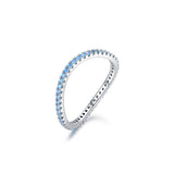 S925 Sterling Silver Ins Stacking Style Wave Ring