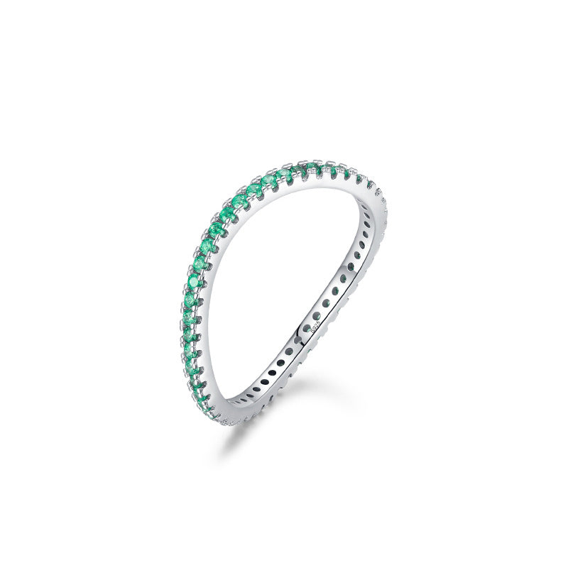 S925 Sterling Silver Ins Stacking Style Wave Ring