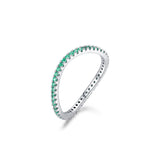 S925 Sterling Silver Ins Stacking Style Wave Ring