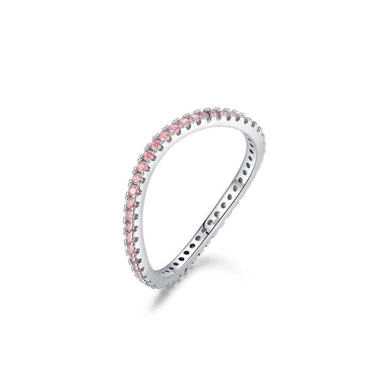 S925 Sterling Silver Ins Stacking Style Wave Ring