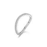 S925 Sterling Silver Ins Stacking Style Wave Ring