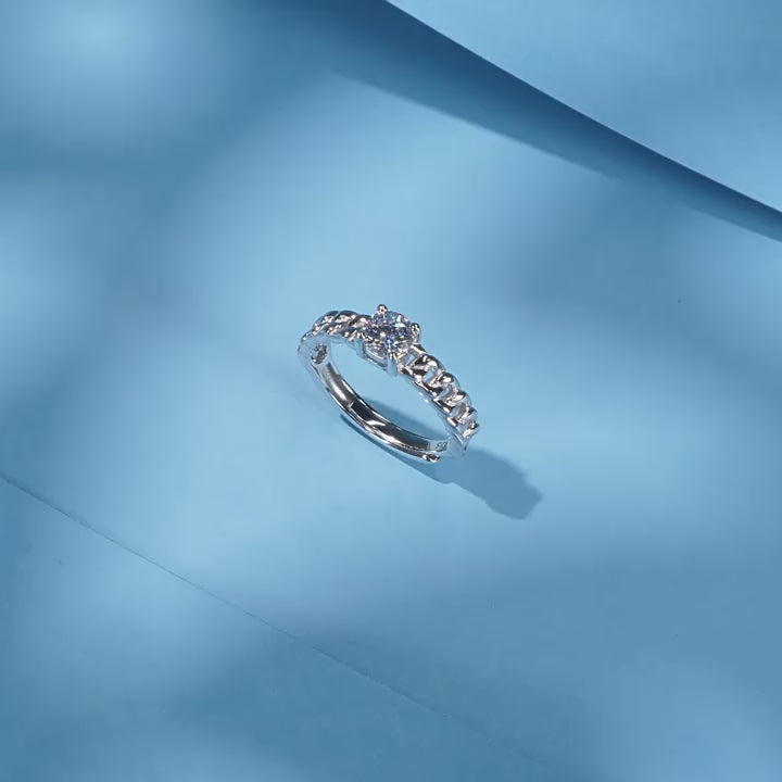 S925 Sterling Silver Ring, Recycled Sterling Silver Ring, 5A Cubic Zirconia Ring, Colored Zircon Ring
